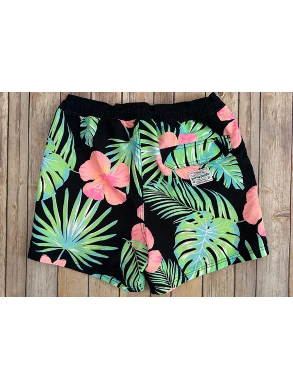 Party Pants Miami Vibes Neon Tropical Swim Beach Trunks Shorts Men’s XXL